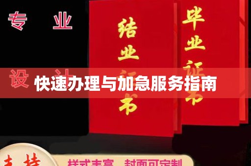 怀宁快速办理与加急服务指南