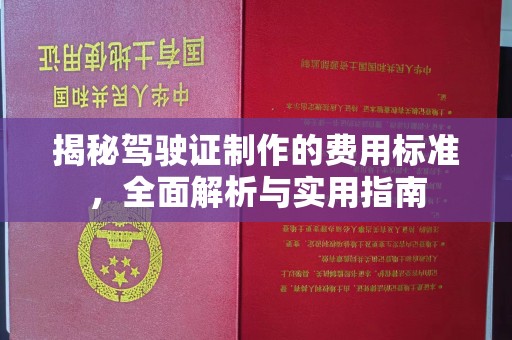怀宁揭秘驾驶证制作的费用标准，全面解析与实用指南