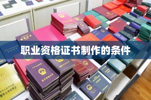 怀宁职业资格证书制作的条件